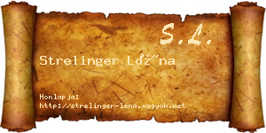 Strelinger Léna névjegykártya