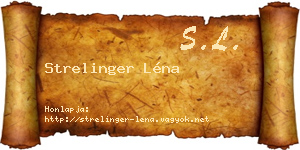 Strelinger Léna névjegykártya