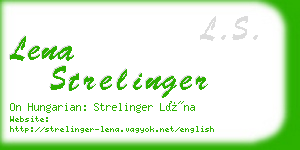 lena strelinger business card